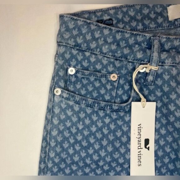 NWT VINEYARD VINES Candiani Denim Jamie High Rise Skinny Block Print Jeans Sz 25 - Picture 5 of 12